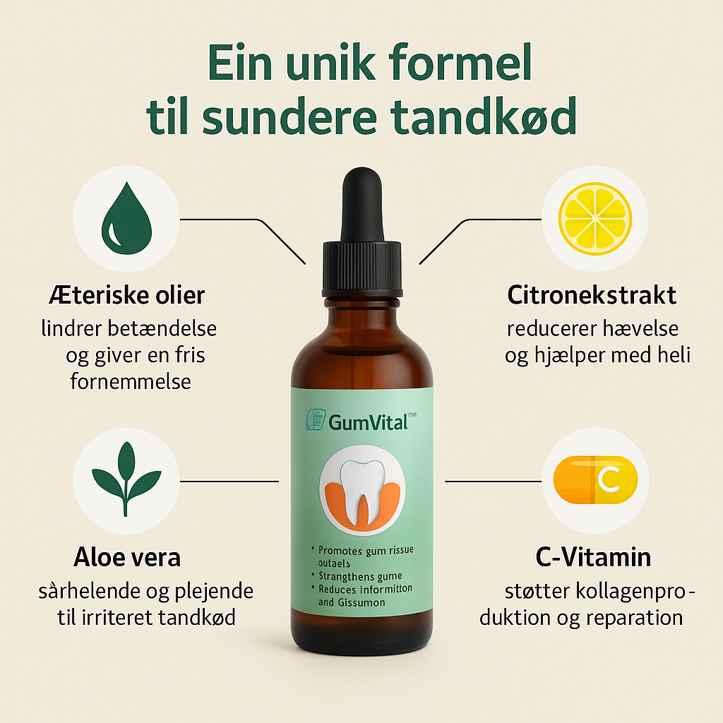 GumVital™ | Genopretter vigende tandkød i 93% af tilfældene inden for 4 dage!